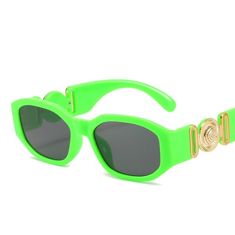 3pcs Retro Cutting Lens Gradient Square Sun Glasses UV400 For Men & Women