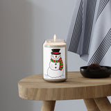 " Frosty The Snow Man " Design Candle, 13.75oz Holiday Gift Birthday Gift Comfort Spice Scent, Sea Breeze Scent, Vanilla Bean Scent Home Decor