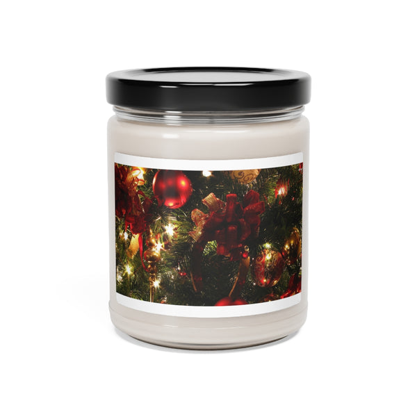 " Christmas Decorations " Design Scented Soy Candle, 9oz Birthday Gifts Holiday Gift White Sage Clean Cotton Lavender Sea Salt Scent