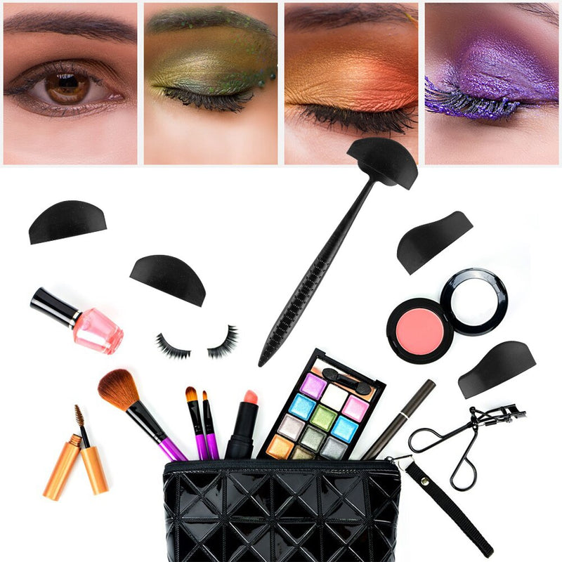 3pcs 6 in 1 Silicone Glam up Easy Crease Line Kit With Eyeshadow Brush