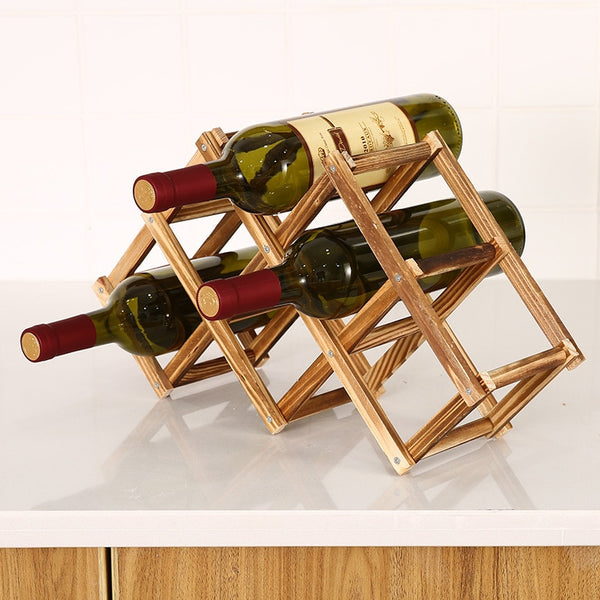 Wooden Wine Bottle Storage Rack