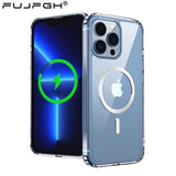 3pcs The Transparent For Magsafe Magnetic Wireless Charging Case