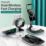 3in1 Magnetic Folding Wireless Charger For Apple Devices iPhone Apple Watch Airpods