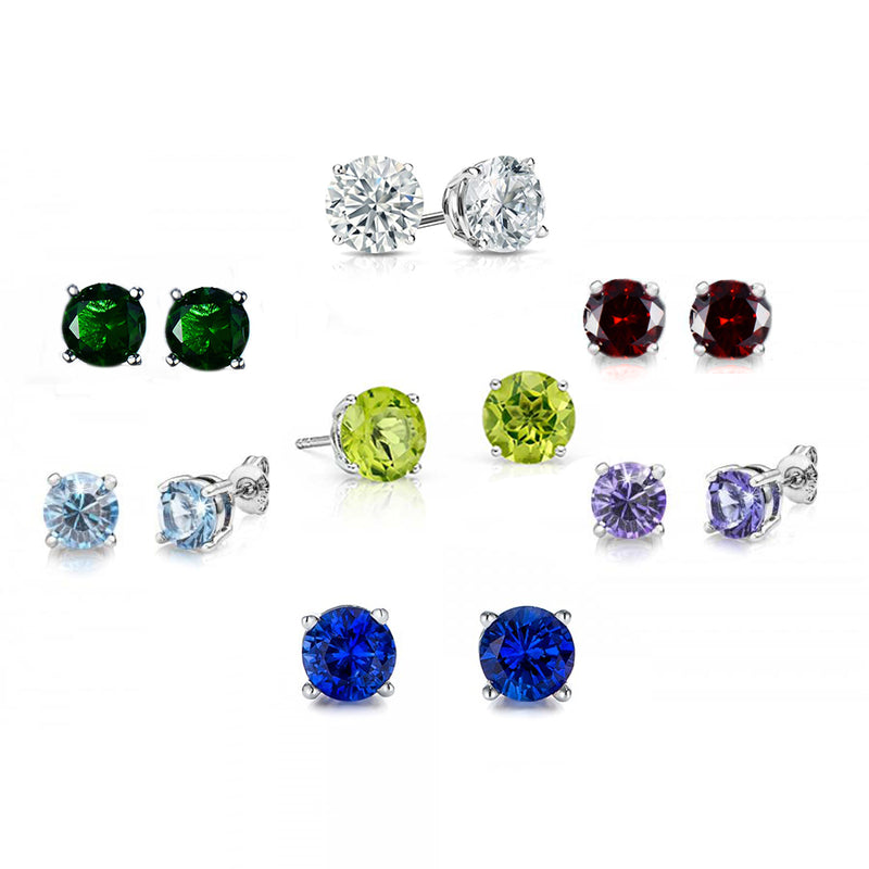 7 Piece Crystal Earrings Set with Gift Box