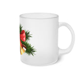 " Christmas Bells " Design Frosted Glass Mug Birthday Gift Holiday Gifts Coffee Tea Home Decor