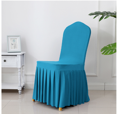 3pcs Wedding Spandex Chair Cover With  Pleated Ruffled  Skirt