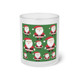 " Christmas Santa Claus " Design  Frosted Glass Mug Birthday Gift Holiday Gifts Coffee Tea Home Decor