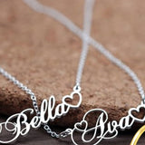 Trendy Love Heart Name Necklaces Trendy Customized Handmade Charm Letter Choker Necklaces Pendant Korean Pearl Jewelry colliers