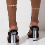 1PC Stonefans Full Rhinestone Tassel Adjustable Ankles Foot Chain Jewelry for Women Crystal Anklets Cheville Bracelet Leg Gifts