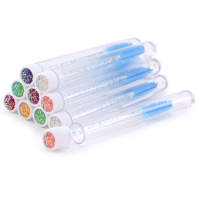 Eyelash Extender Disposable Eyebrow Brush Separate Tube Design Charming Diamond Bottom Mascara Stick Applicator