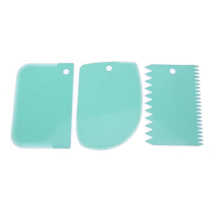 3PCS/Set Plastic Cake Decorating Tools Dough Icing Scrappers  Kitchen Accessories Cake Edge Smoother Kit