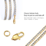 Trendsmax Gold Color Chain Necklace For Men Women Cuban Link Chain Male Necklace Fashion Men's Jewelry