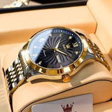 OLEVS Men Mechanical Watch Top Brand Luxury Automatic Watch Sport Stainless Steel Waterproof Watch Men