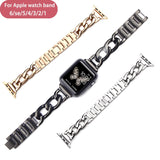 Denim chain Strap Stainless Steel Band for Apple Watch 8 6 SE 5 4 40mm 44mm Watchband Bracelet for Iwatch Series 7 6 5 4 3 38 42