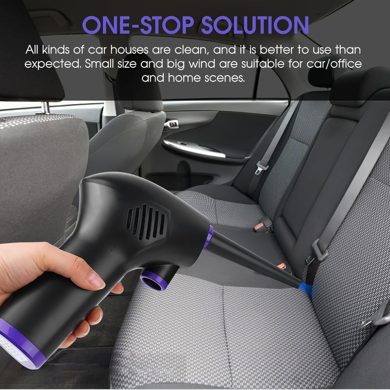 Wireless Air Duster USB Dust Blower Handheld Dust Collector Rechargable Large Capacity Portable for PC Laptop Car Clean Keyboard