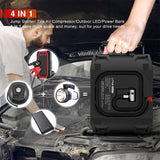 UTRAI 4 In 1 2000A Jump Starter Power Bank 150PSI Air Compressor Tire Pump Portable Charger Car Booster Starting Device
