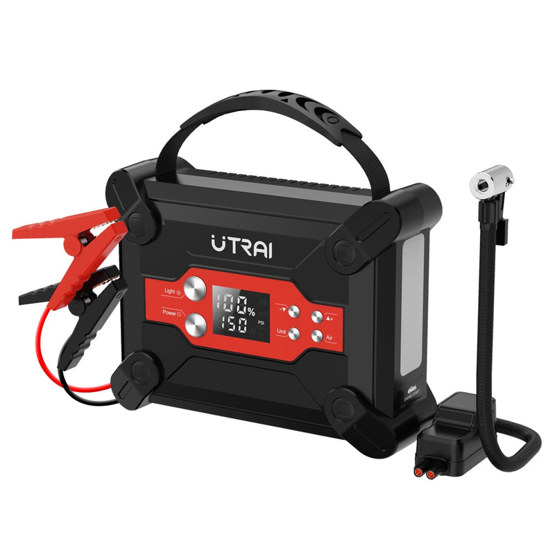 UTRAI 1800A Jump Starter 4 in 1 Air Compressor Power Bank Portable Battery For Car Emergency Booster Starting Device