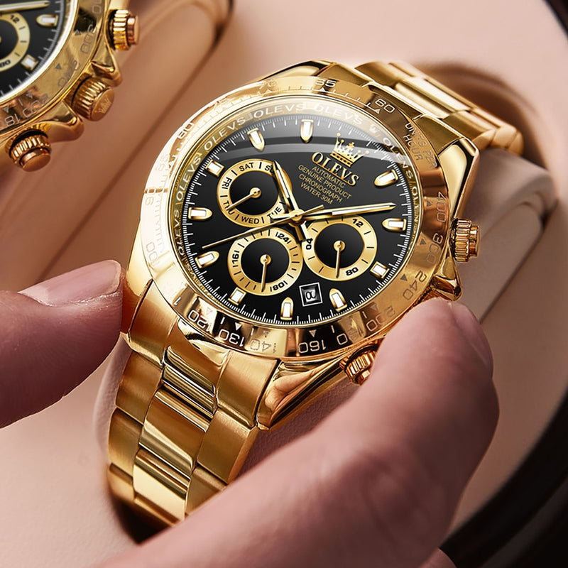 Men's Automatic Mechanical Watch Waterproof Stainless Steel Strap Men's Mechanical Watch Fashion