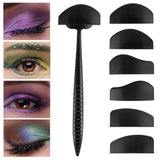 3pcs 6 in 1 Silicone Glam up Easy Crease Line Kit With Eyeshadow Brush
