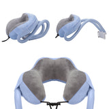 2-in-1 U-Shaped Neck Pillow With Gooseneck Tablet Phone Holder