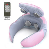 Smart 4D Magnetic Pulse Heated Electric Shoulder Neck Massager Fatigue Pain Relief Cervical Massage with Remote Control