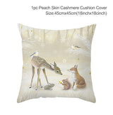3pcs Christmas Elk Tree Cushion Pillow Cover