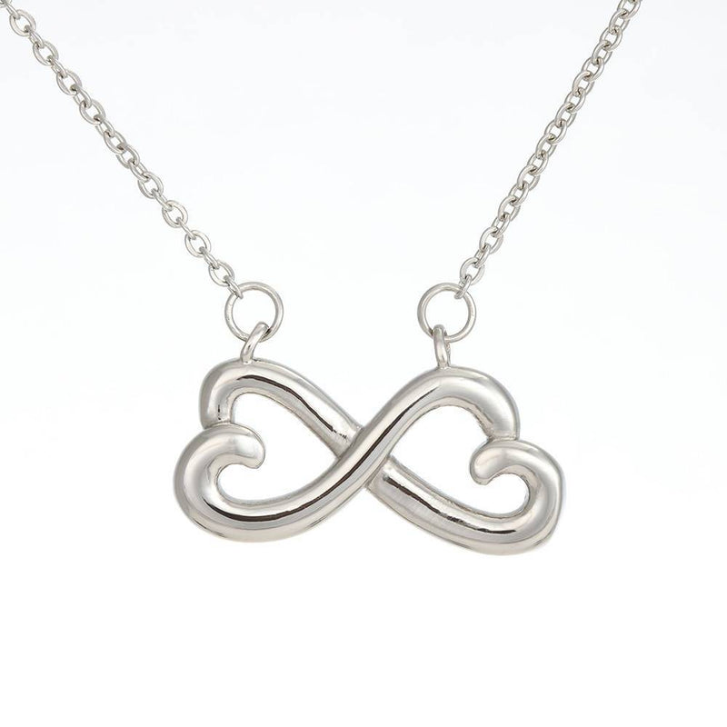 Rainbow Baby 18K White Gold Plated Infinity Heart Necklace