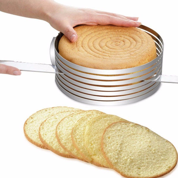 3pcs 16-20cm Stainless Steel Adjustable Retractable Circular Cake Layered Slicer Cutter