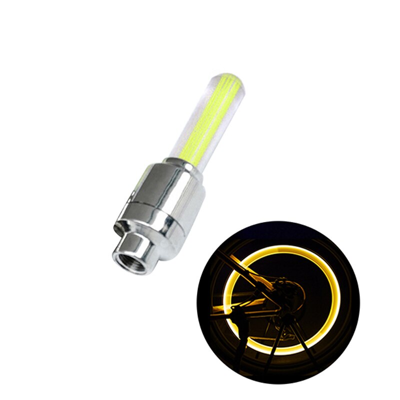 1/2 Pcs Neon Lights Tire Wheel Valve Cap Light LED Portable Durable Lightweight
