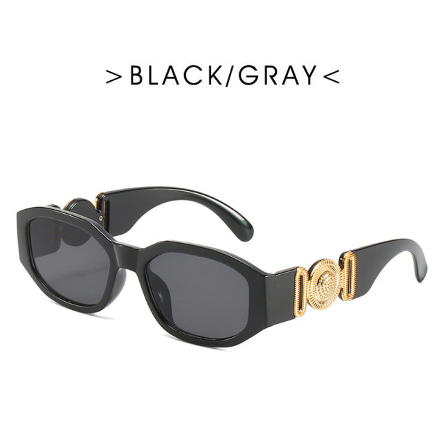 3pcs Retro Cutting Lens Gradient Square Sun Glasses UV400 For Men & Women
