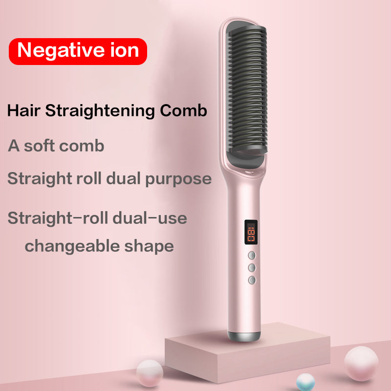 Sleek Professional Hair Straightener and Curler Combo with Negative Ion Technology