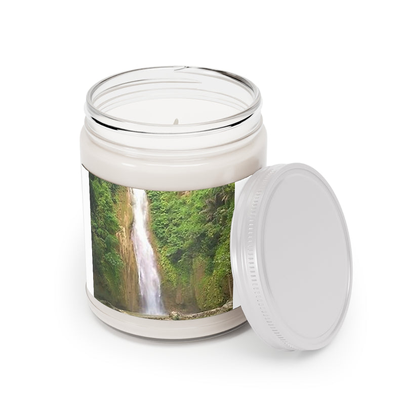 " Waterfalls Scenery " Design Scented Candles, 9oz Holiday Gift Birthday Gift Comfort Spice Scent, Sea Breeze Scent, Vanilla Bean Scent Home Decor