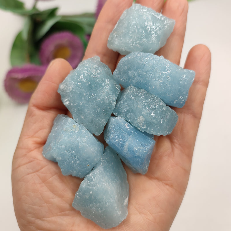 Raw Crystal Quartz Rock Natural Aquamarine Stone Crystal Quartz
