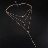3 Piece Geometric Set 18K Gold Plated Necklace in 18K Gold Plated