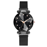 3pcs Ladies Magnetic Starry Sky Clock Luxury Women Watches Fashion Diamond Female Quartz Wristwatches