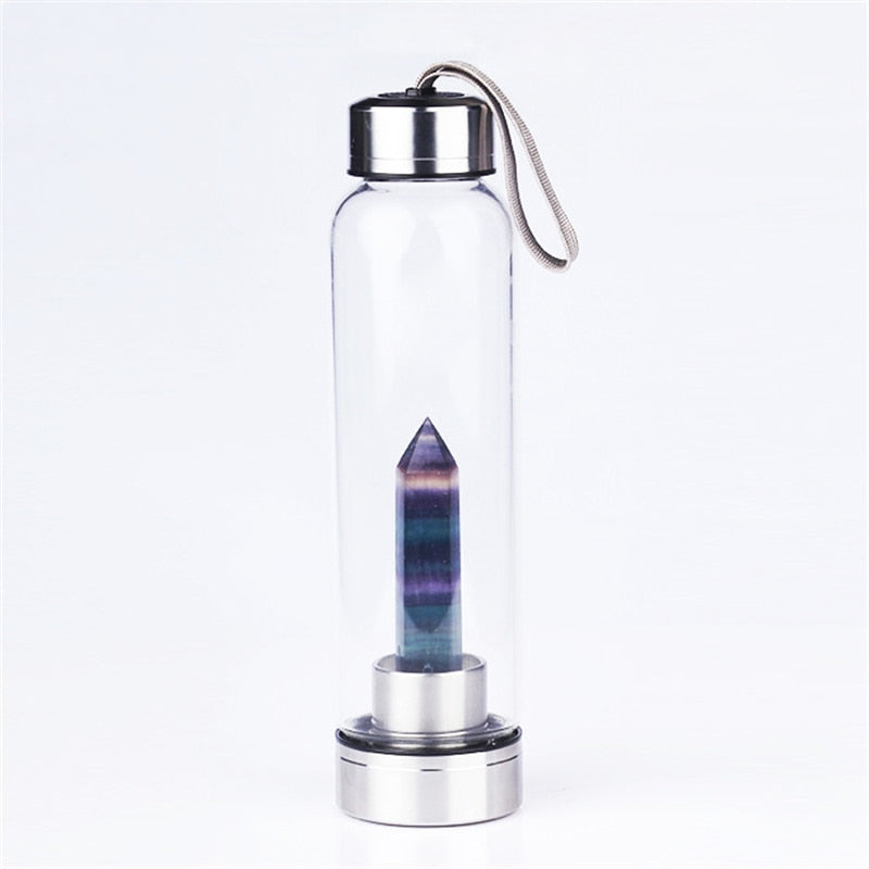 Crystal Healing Drinking Bottle 500ML Naturally Improve Your Health and Well-Being