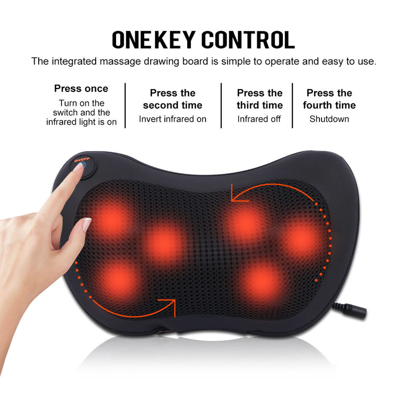Relaxation Massage Pillow Vibrator Electric Shoulder Back Heating Kneading Infrared therapy pillow