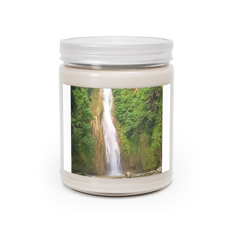 " Waterfalls Scenery " Design Scented Candles, 9oz Holiday Gift Birthday Gift Comfort Spice Scent, Sea Breeze Scent, Vanilla Bean Scent Home Decor