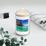 " Under Water Scenery " Design Scented Candle, 13.75oz Holiday Gift Birthday Gift Comfort Spice Scent, Sea Breeze Scent, Vanilla Bean Scent Home Decor