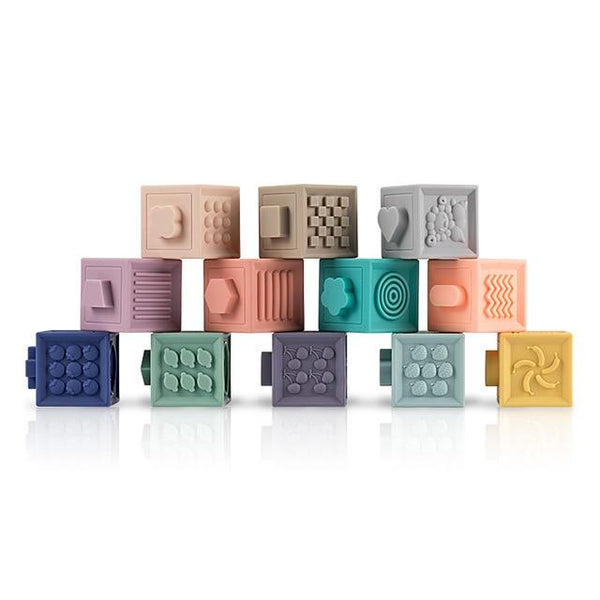 Soft and Durable, Easy to Squeeze and Stack Baby Building Blocks