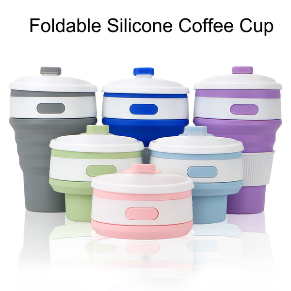2 pcs Collapsible Food Grade Safety Silicone Cup with Compact Design
