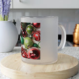 " Christmas Balls " Design Frosted Glass Mug Birthday Gift Holiday Gifts Coffee Tea Home Decor