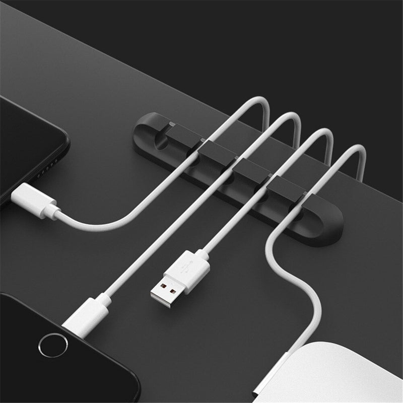 1 Pc Silicone USB Cable Organizer Earphone Clip Charger Wire Data Line Holder Desk Accessories