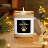 " Dog Mom " with Paw Design Scented Candles, 9oz Holiday Gift Birthday Gift Comfort Spice Scent, Sea Breeze Scent, Vanilla Bean Scent Home Decor