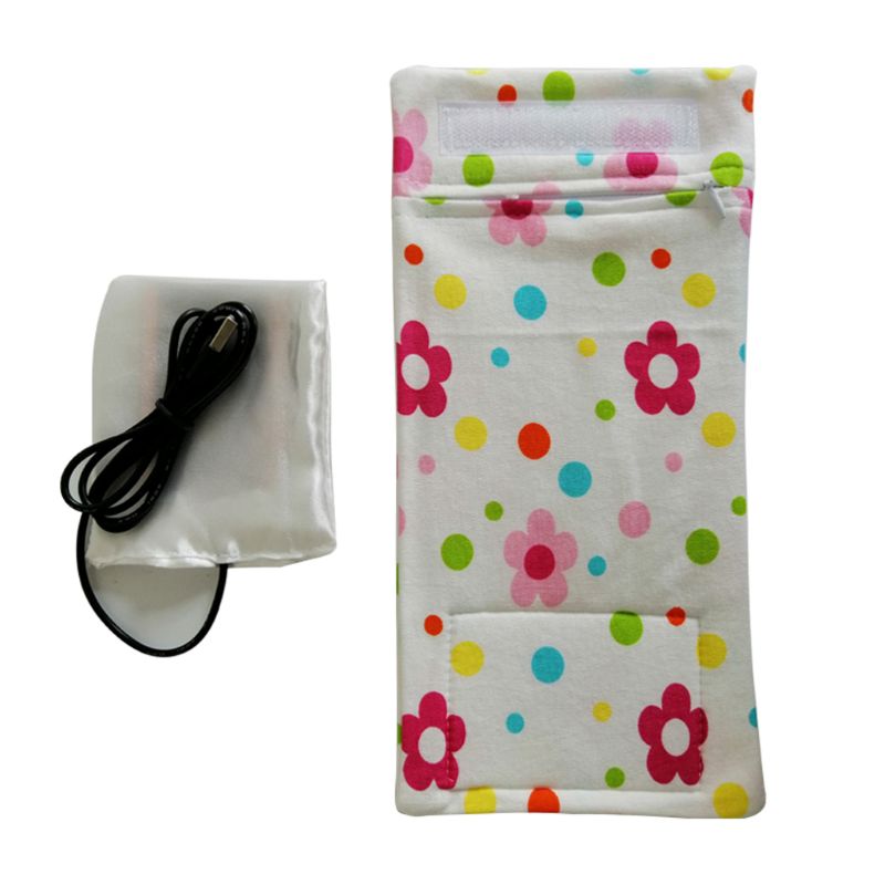 3pcs USB Milk Water Warmer Travel Stroller Insulated Bag Bottle Heater