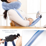 2-in-1 U-Shaped Neck Pillow With Gooseneck Tablet Phone Holder