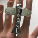 Brand-new big chunky adjustable ring 💍 Fashion jewelry for women's & ladies. Airplane design silver - Findsbyjune.com