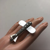 Brand-new big chunky adjustable ring 💍 Fashion jewelry for women's & ladies. Airplane design silver - Findsbyjune.com