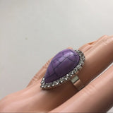 Brand-new big chunky adjustable ring 💍 Fashion jewelry for women's & ladies. Purple drop 💧 design. Women's Ladies Fashion Jewelry - Findsbyjune.com
