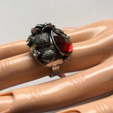 Brand-new adjustable ring chunky wood gemstone fashion jewelry with flower design. Women's Ladies Fashion Jewelry - Findsbyjune.com